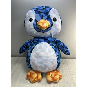 Fiesta Crystal Critters 15" plush blue orange penguin geometric print